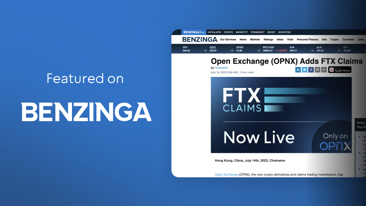 Open Exchange (OPNX) Adds FTX Claims