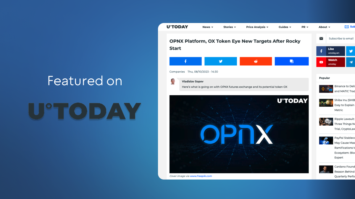OPNX Platform, OX Token Eye New Targets After Rocky Start